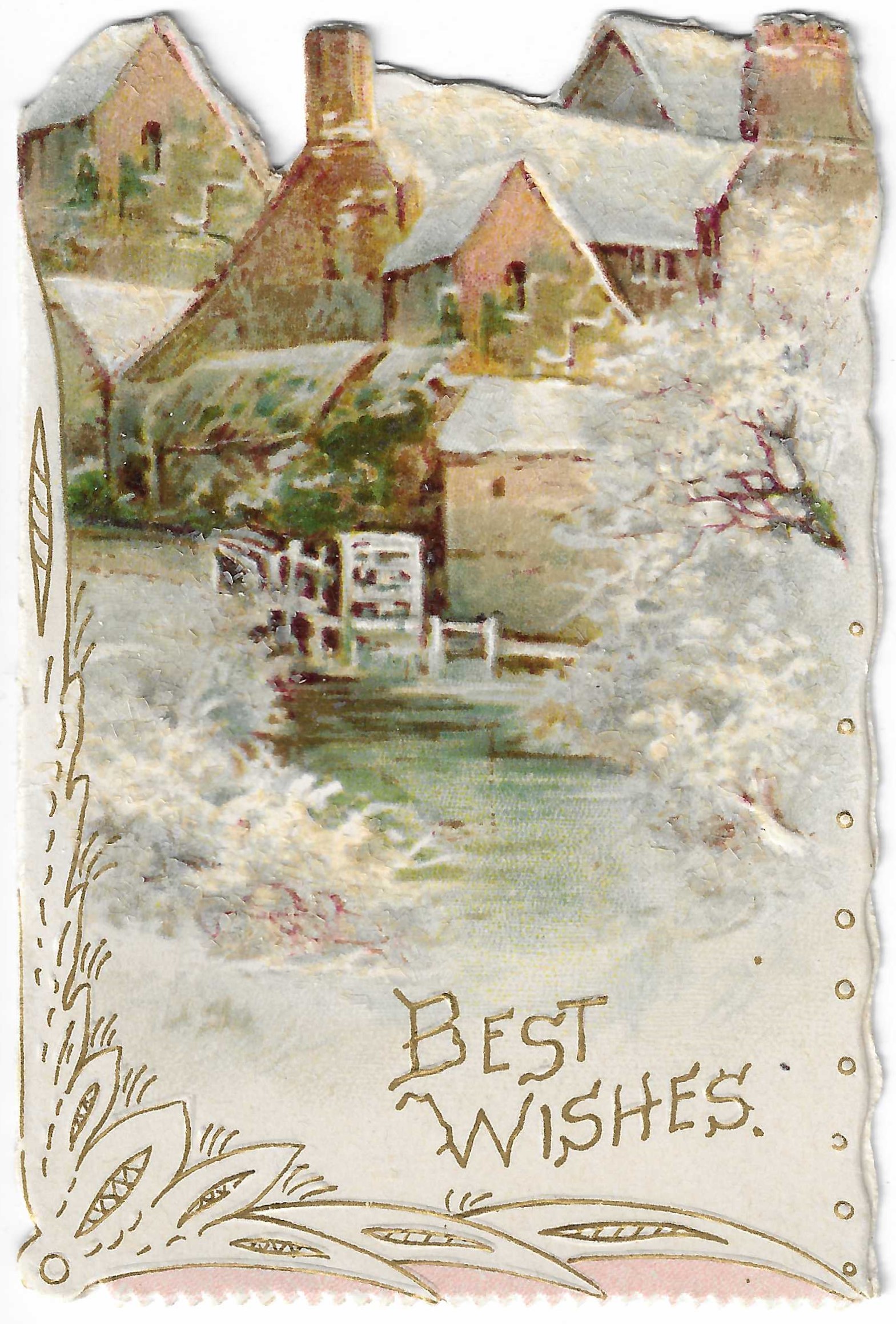 Winter Village Scene (C.1910)