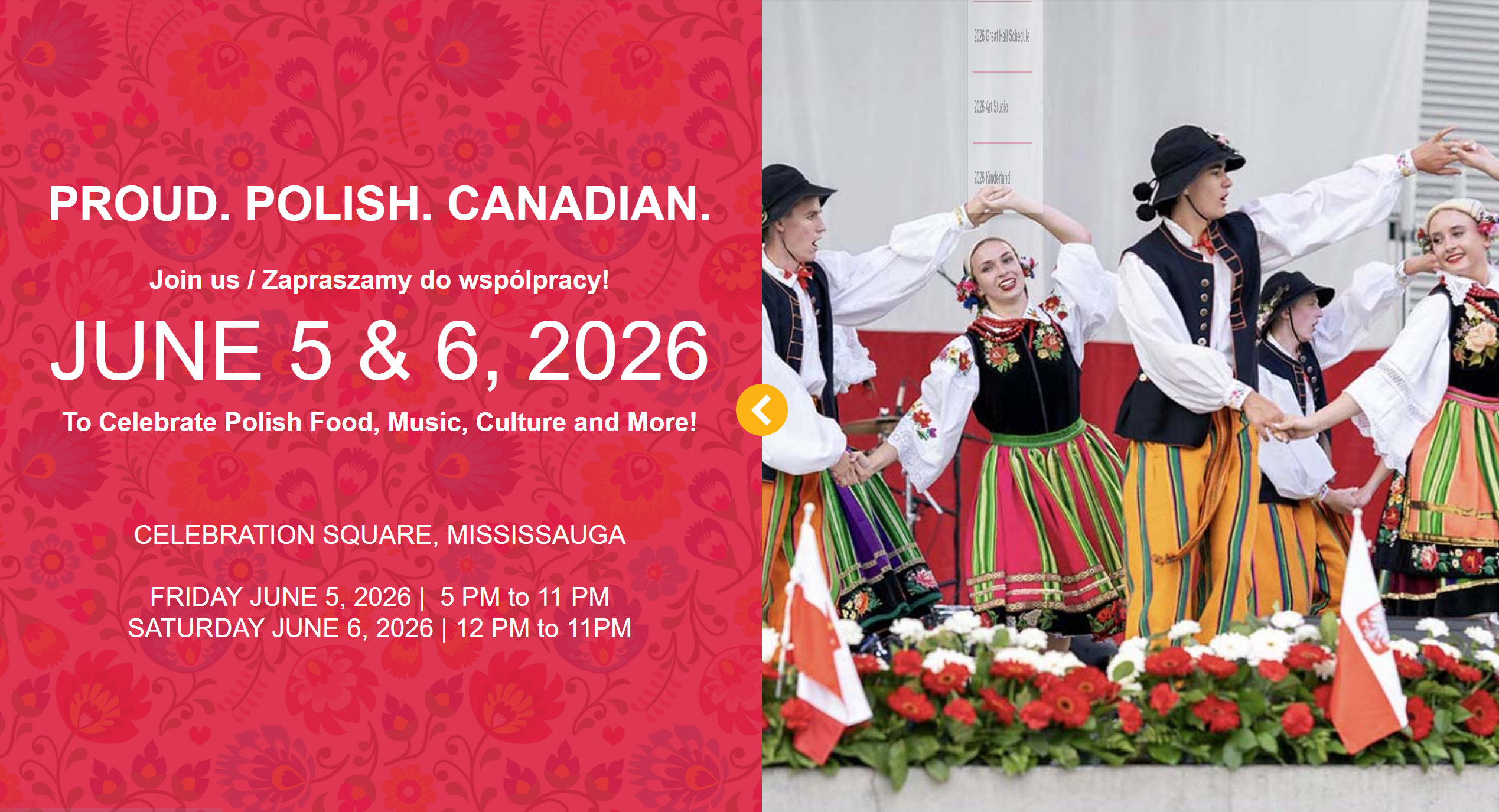 Mississauga Polish Day Banner 2026