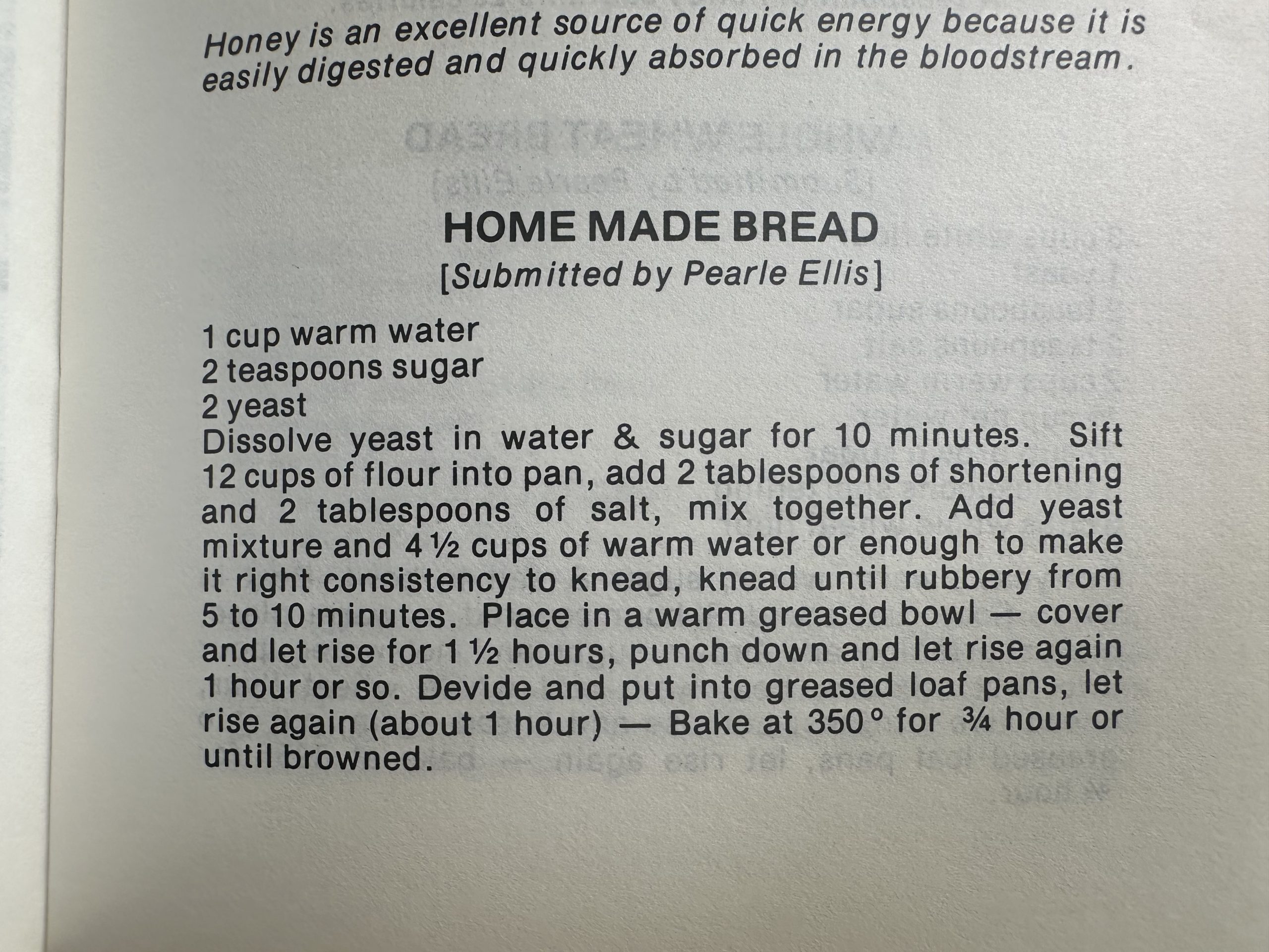homemade bread recipe photo